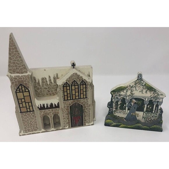 Sheila's Shelf Sit Rare Gazebo SIGNED 1991 Church Limited Edition 1992 LOT OF 2 - Picture 1 of 7